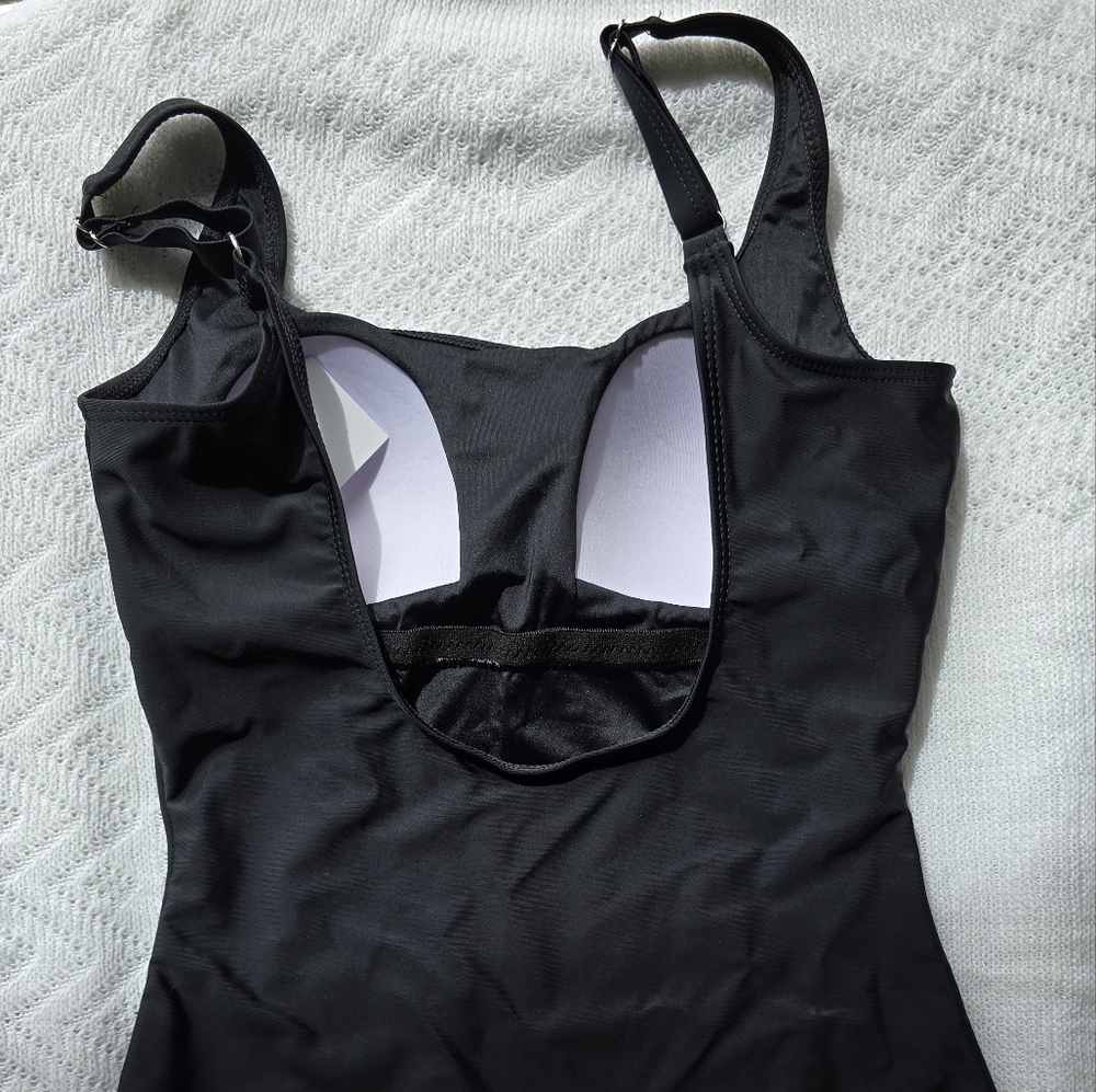 NWOT Black One-Piece Swimsuit - Picture 3 of 6